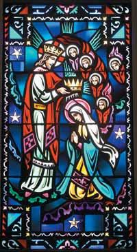 The Coronation Amid the heavenly hosts, Mary is enthroned and