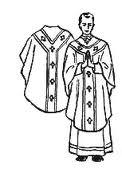 Liturgical Vestments Priest in Cassock Deacon in