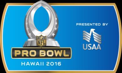 AFC & NFC NOTES FOR IMMEDIATE RELEASE 12/22/15 2016 PRO BOWL PLAYERS ANNOUNCED PRO BOWL KICKS OFF SUPER BOWL WEEK IN PRIMETIME ON ESPN ON SUNDAY, JANUARY 31 The Carolina Panthers placed a league-best