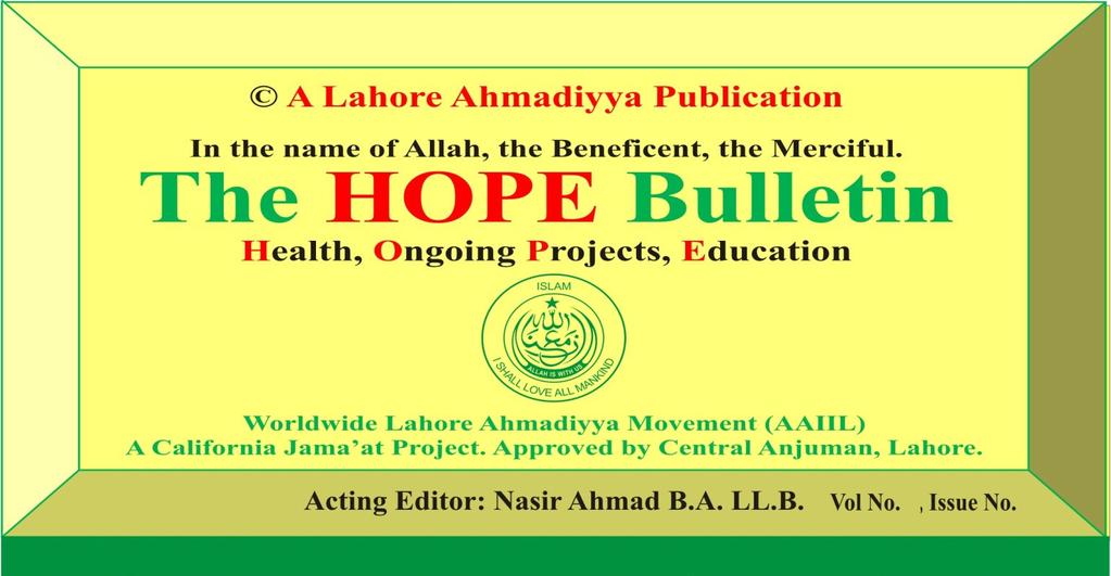 November 2016 Editor: Nasir Ahmad B.A. LL.B. Vol. No. 11, Issue No.