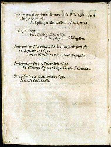 Galileo s Copernican Manifest: The Dialogue Dialogo dei Massimi Sistemi (Dialogue concerning the