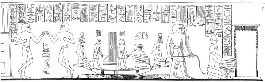 Figure 6. Scene from Procession to Sais. Theban Tomb 100, New Kingdom.