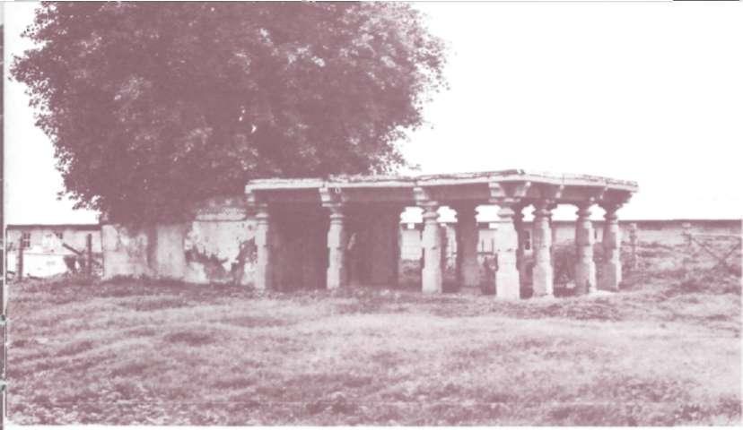 This rectangular Vaishnavite temple, supported by crudely carved pillars, predates other exposed structures within ICRISAT