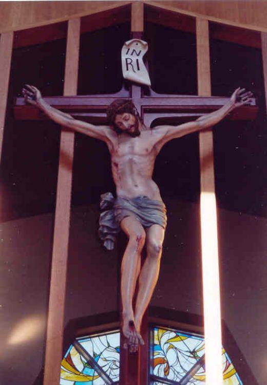 Crucifix/Cross The crucifix is a cross with body of Jesus Christ attached to it. INRI written across the top - short for a Latin phrase which translates as "Jesus of Nazareth, King of the Jews.