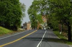 Then, the traveler follows Van Dyke Greenspring Road through Dexter s Corners, where the route deviates from State Route 15 for a short distance on to Ebenezer Church Main Street, Middletown, New