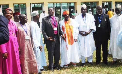 Religious leaders posing for a picture