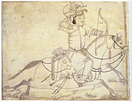 Document E Source: Muhammad ibn Mahmudshah al-khayyam. Mongolian on Horse. Ink on gold paper. 15th century. Document F Source: Letter from Kuyuk Khan, leader of the Mongols, to Pope Innocent IV.