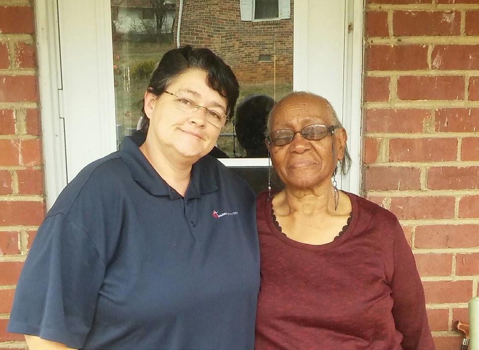 I remembered what she had done for me many years ago, and I was so moved and grateful that God had brought me back Holston Home s Freda Davis (left) reunited with Ms.