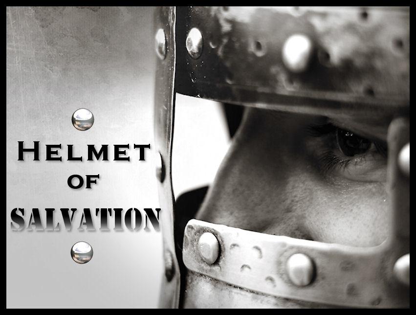 The helmet covers the control center of the believer - the brain.