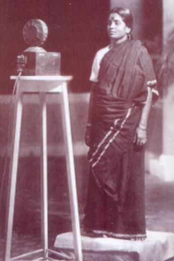gramophone Microphone K B Sundarambal saw the coming of sound in films.