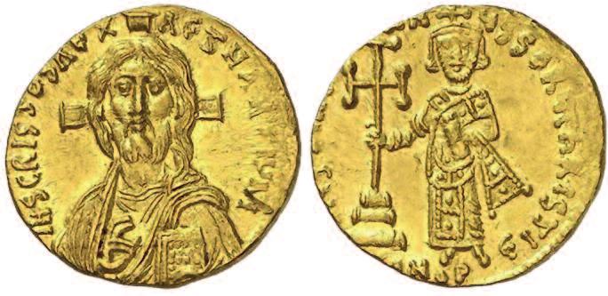 (ArtCoins Roma, Auction 6, Lot 1269) the loros, which symbolized the shroud in which Christ s body was enveloped, and he would not want to be shown smaller than a mere angel, albeit the Archangel