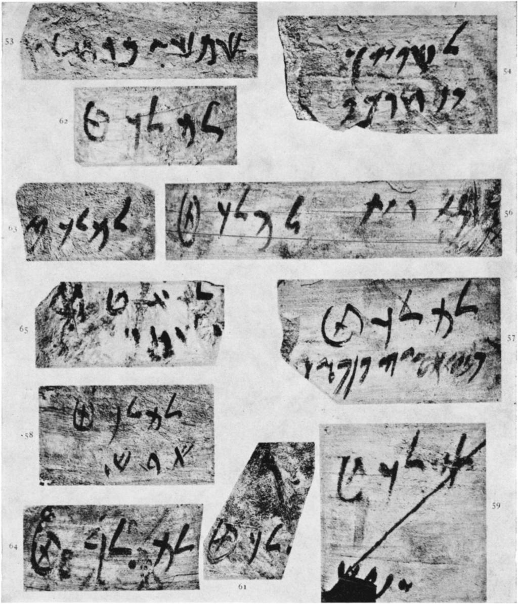 PLATE 3 A: Elephantine jar inscriptions, from M. Lidzbarski: Ph?