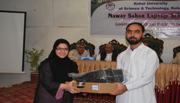 Laptops Distribution Ceremony Laptops Distribution among eligible students of Social Work and Sociology (SW&S) department under Naway Sahar Laptop Scheme was held at Kohat University of Science &