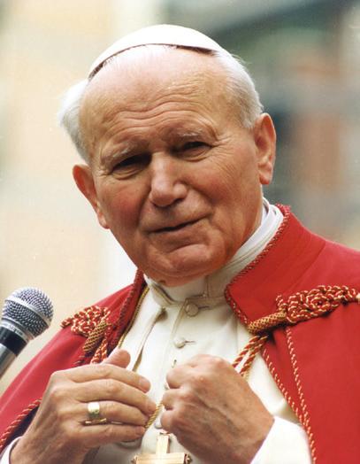 Pope St. John Paul II Karol Wojtyla was born in Poland. When he was a young man, a lot of evil things were happening in Europe. The Nazis were sending Jews, Catholics, and many other people to camps.