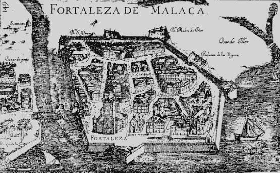 Pola Perbandaran dan Pemerintahan di Bandar-Bandar Perdagangan 43 Melaka: Bandar berbenteng pada awal abad ke-17 (Manuel de Faria e Sousa, Asia Portuguesa) bandar raja.
