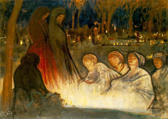 Aladar Korosfoi-Kriesch, All Souls' Day, 1910 (Hungarian National Gallery, Budapest) COMMEMORATION OF ALL THE FAITHFUL DEPARTED (ALL SOULS) November, 2nd Lc 24:1-3 But at daybreak on the first