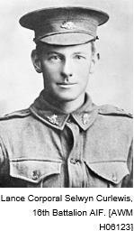 The fourth brother, Corporal Arthur Curlewis, joined the 12th Battalion. All four brothers landed at Gallipoli on 25 April 1915.