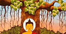 To seek peace, he converted to Buddhism.