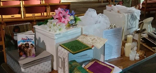Volunteers of all ages from across the diocese have created beautiful things in wood and fabric for the play church, and donors have given everything
