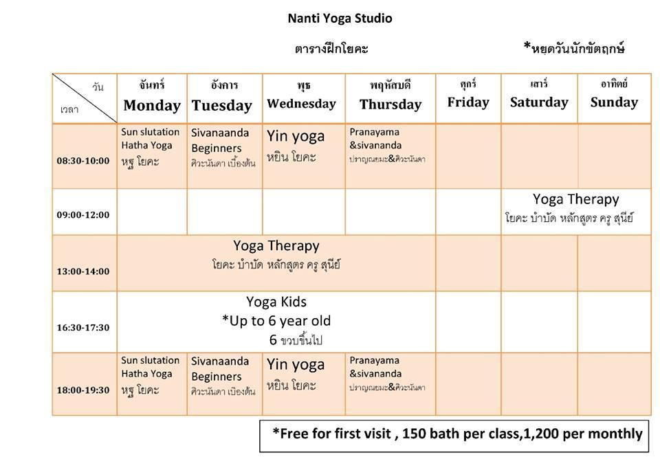 Nanti Yoga Surat Thani Surat might seem like it's missing some of the comforts of home, like sugar free yogurt and non-whitening deodorant, but there is no lack for an excellent English-speaking yoga