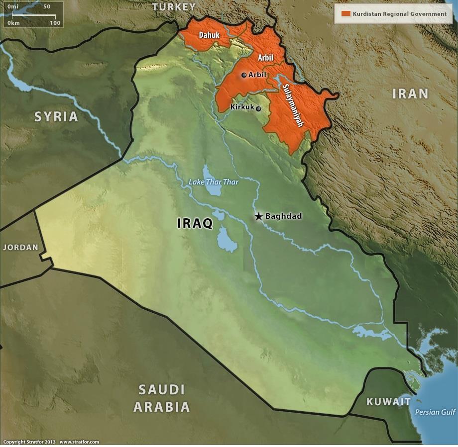 Appendix VI: Map showing borders of the Kurdistan Regional Government From the website of the