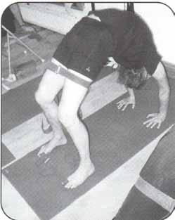 Elongate the fibres at the top of the back knees and walk in. Watch the arches of the feet in Urdhva Dhanurasana; they should not vary at all. They should not move.
