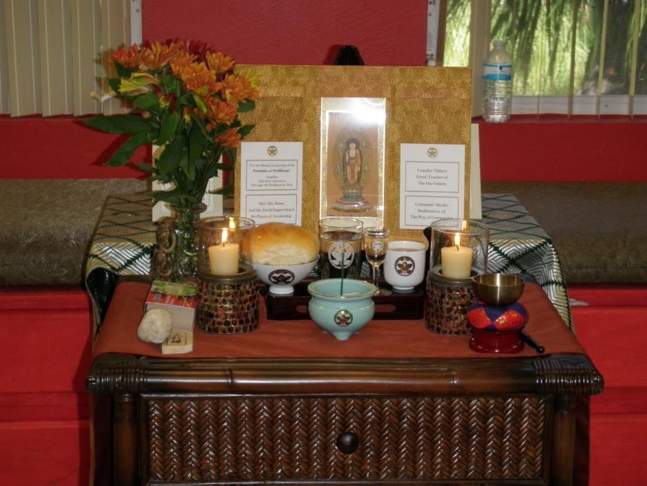 Myers As practicing Lay Buddhists and students of the Dharma, we find that having an altar at