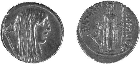 THE GENERAL: BRITAIN TO THE RUBICON 54 49 BC Figure 6.2 Silver denarius of 48 bc, showing (obverse) a prisoner representing Gaul and a Celtic trumpet with an animal s head, the carnyx.