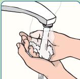 Kesihatan LANGKAH UNTUK MENCUCI TANGAN ANDA 1. Basah tangan dengan air dan sabun yang secukupnya. 3. Gosok setiap jari dan celah jari. 5. Basuh tangan dengan air bersih yang secukupnya. 2.