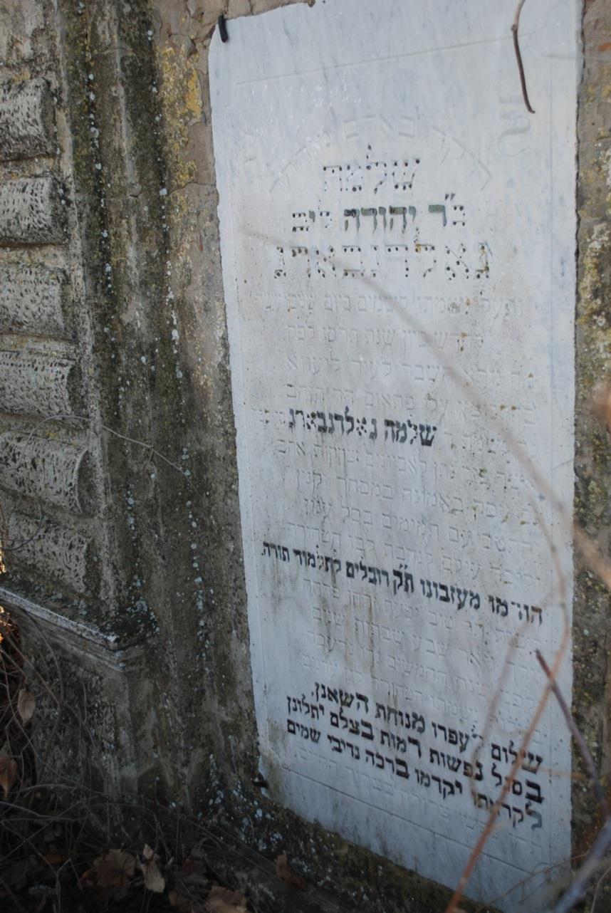 Monument of well-known resident of Leovo Shlomo son of R. Yeudah Leib Goldbarg who ascended to Heaven on the 12th. of Sivan in the year 5666 (5 June, 1906).