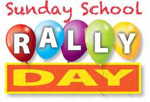 On Rally Day there will be a church-wide luncheon along with games and fun for all ages. See the separate flyer for details.