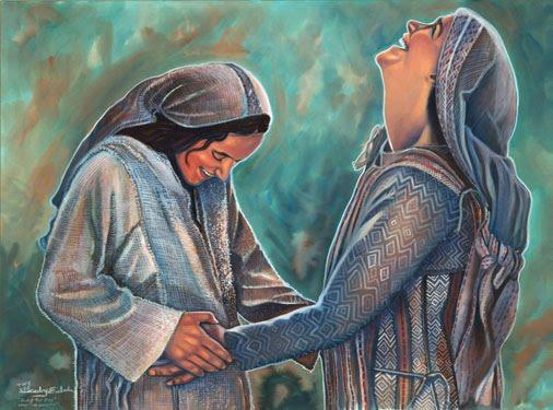 MARY VISITS ELIZABETH Luke 1:39-56 After Gabriel told Mary that she would be the mother of baby Jesus, the angel said that Elizabeth would also have a baby. So Mary decided to visit Elizabeth.