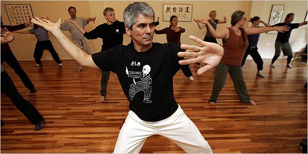 Kevin P. Casey/Getty Images, for The New York Times RELAX-ERCISE Robert Meserve participates in the Hands of the 18 Luohan class at Embrace the Moon, a qigong school in Seattle.
