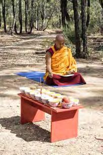 After Gary Foulkes gave us valuable design and costing assistance, Geshe Rabten blessed the land, appeased the local landlords and spirits, and broke the ground.