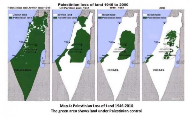Placard 9: This Hamas propaganda map which shows Israel occupying Palestinian land is a genocidal lie designed to help finish the job that Hitler started.