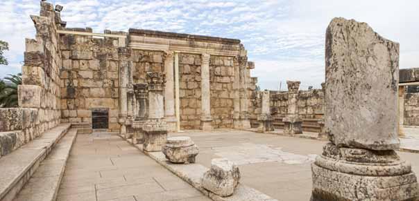 words to Peter (John 21:1-24); and Capernaum, where a 1st-century synagogue lies beneath a Franciscan church, and where the so-called House of Peter was discovered, along with an honorific column