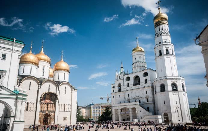 The historical centre of Moscow, the Kremlin and its cathedrals, monasteries, impressive fortresses and amazing palaces demonstrates the authentic culture and art of the late Middle Ages in Russia.
