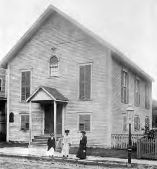 Zion Methodist Church on Elm Street, circa 1890, the parish to which Douglass belonged in 1840 on Second Street. New Bedford Historical Society. recollection in My Bondage and My Freedom.