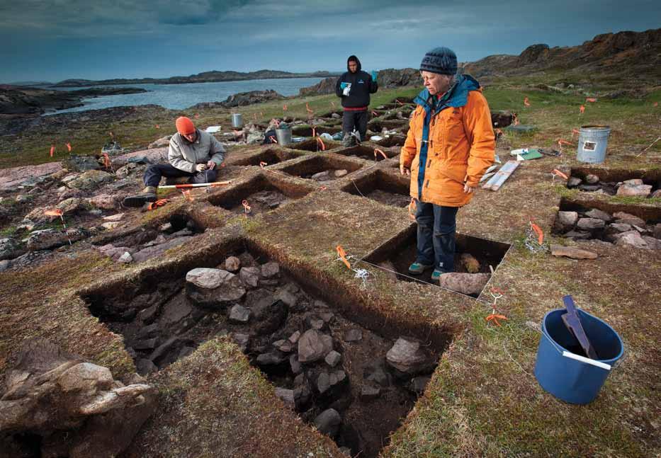 VIKINGS WERE HERE: In the rich sod of the Nanook site at Baffin Island s Cape Tanfield, Patricia Sutherland thinks she s uncovered proof of Norse inhabitation everything from the telltale design of
