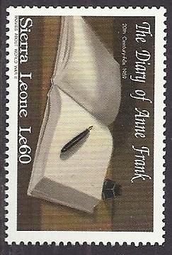 A 2015 issue also philatelic comes from Guiné-Bissau, commemorating 70 years since the death of Anne Frank, with a minisheet (shown on cover right) showing her in the context of
