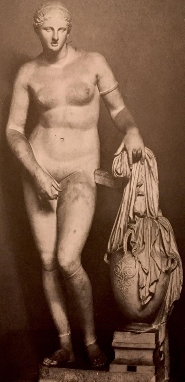 Meghan Lacey Figure 5. Aphrodite of Knidos (Roman Copy After Praxiteles), Colonna Venus, Parian Marble. ca.350 B.C. (Original Version). Vatican Museums, Rome.