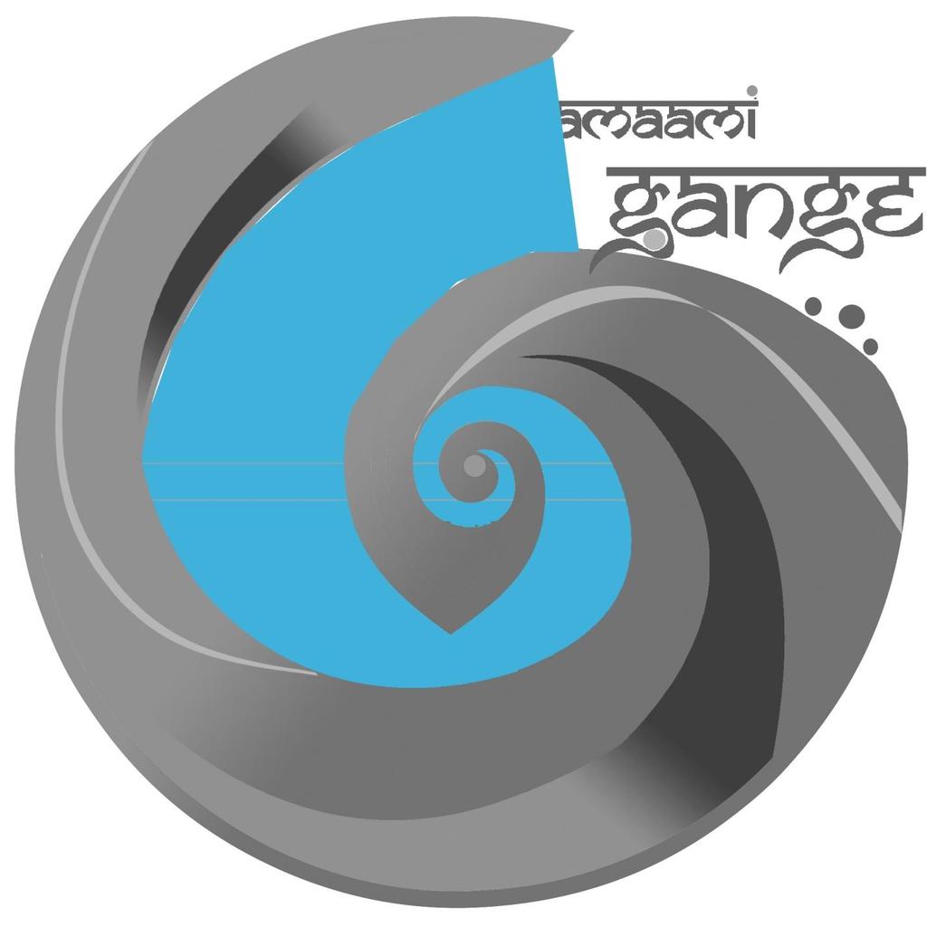 This This part of the design is also very important it has several interpretations: The part represented in blue shows the formation of letter G which stands for Ganga.
