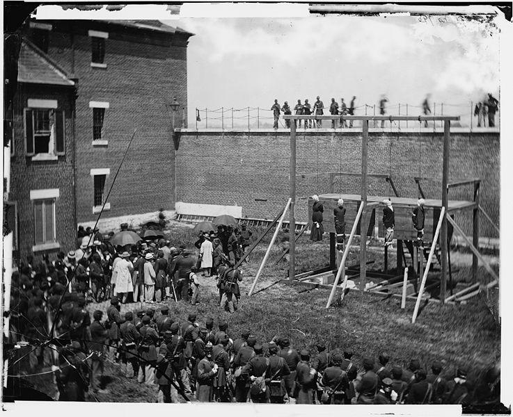 Conspirators Hanged July 7 Mary Surratt, Powell, Herold, and Atzerodt were hanged in the Old Arsenal Penitentiary. The executions were supervised by Union General Winfield Scott Hancock.