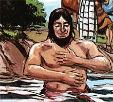 Naaman thought it over, then went to the Jordan River and washed himself seven times as the