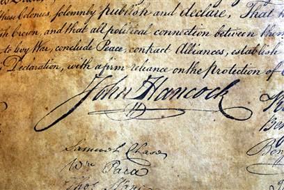 Declaration of Independence July 4, 1776: Congress adopted the Declaration of Independence John Hancock