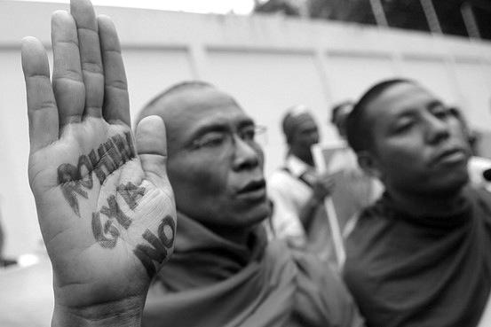 Figure 6: Buddhist Monks Protesting Against the Muslim Rohingya in Myanmar Source: William McGowan, Burma s Buddhist Chauvinism, The Wall Street