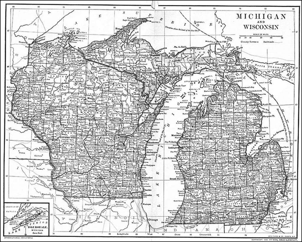 Map 1: Michigan and Wisconsin Source: Clipart.
