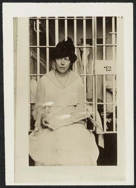 They beat Lucy Burns, chained her hands to the cell bars above her