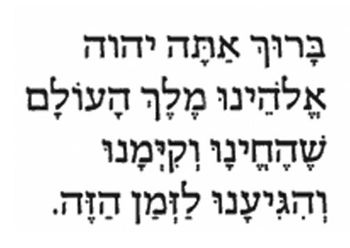 The Blessing after the Torah Reading The Shehecheyanu The Shehecheyanu blessing was