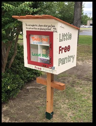 The Little Free Pantry Advent has installed their Little Free Pantry (known as an LFP).